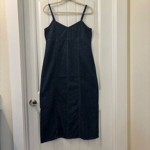 VTG Old Navy Women’s Midi Empire Waist Dark Blue Denim Tank Dress Size M/10